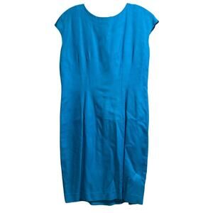 Katie MFG Petites - Turquoise Blue Sleeveless Shift Dress & Jacket - Size 10
